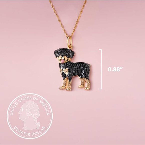 NEW! Cubic Zirconia Rottweiler Keychain/Bag 🎒👜 Charm & Pendant ~ 🎁 🐾 🐕 - Picture 8 of 16
